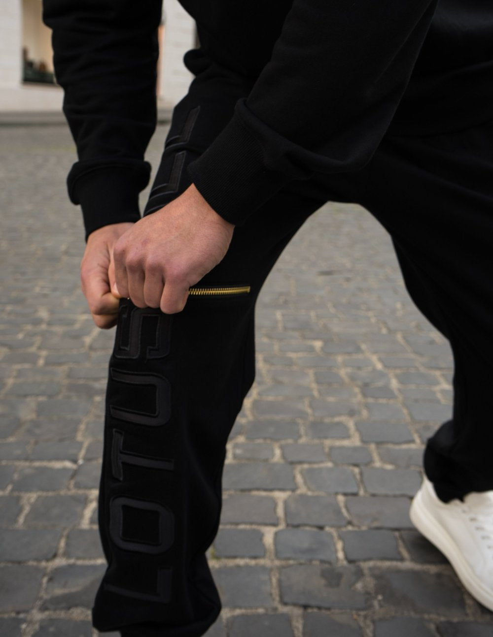 MONOCHROME BLACK TRACK PANTS