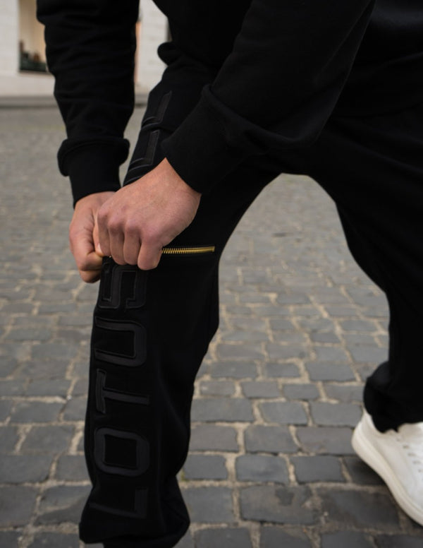 MONOCHROME BLACK TRACK PANTS