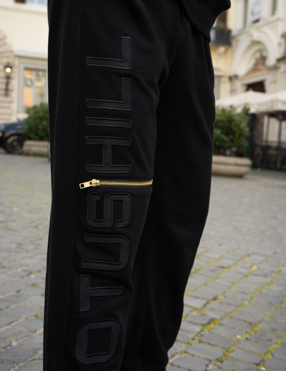 MONOCHROME BLACK TRACK PANTS