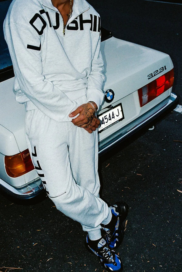 GREY QUARTER ZIP